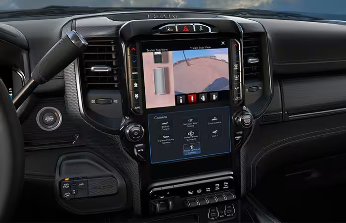 2025 RAM Technology Example Interior Cabin Dashboard Display Audio Surround View Monitor