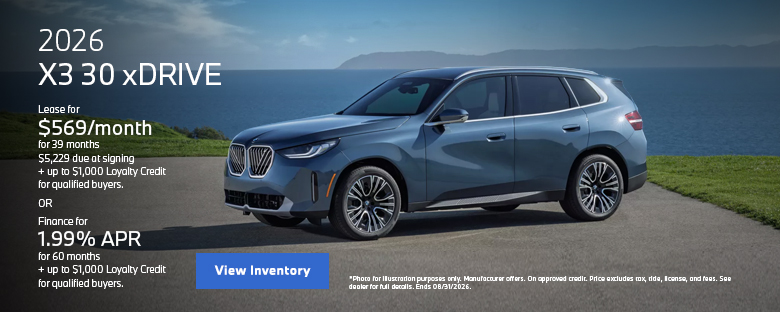 2026 BMW X3 30 xDRIVE Offer