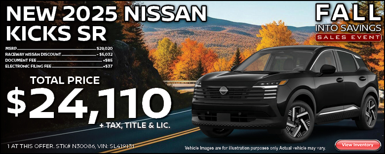 New 2025 Nissan Kicks SR Purchase Offer