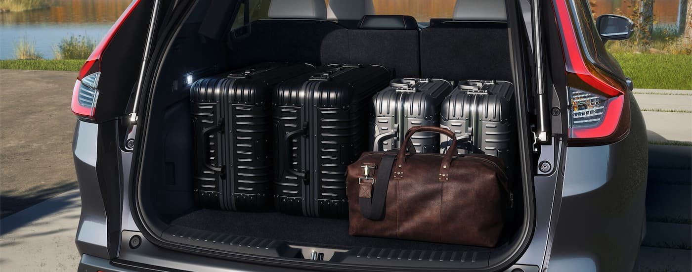 Suitcases in the back of a grey 2025 Honda CR-V