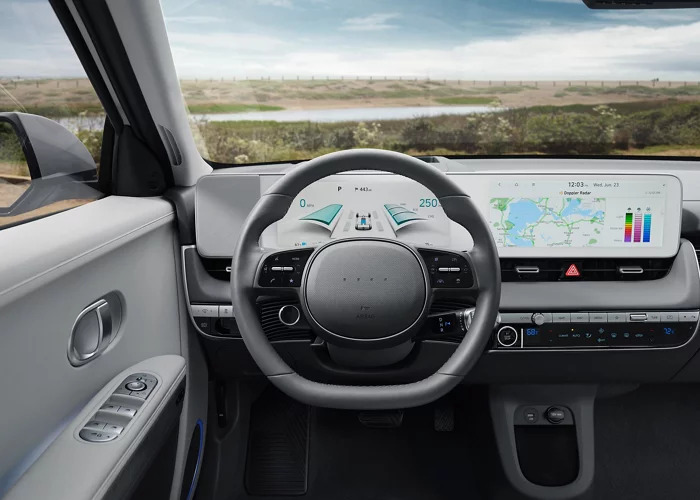 The front display screen in the Hyundai IONIQ 5.