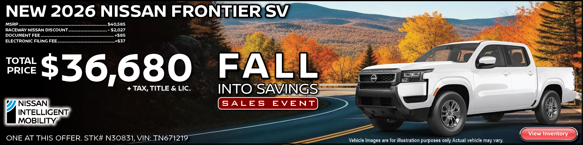 2026 Nissan Frontier Purchase Offer