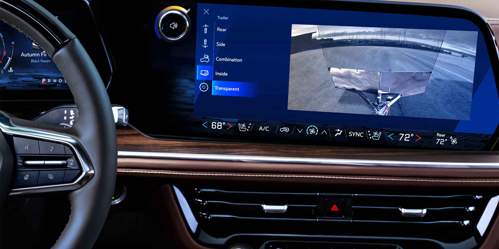 The backup cam in the suburban.