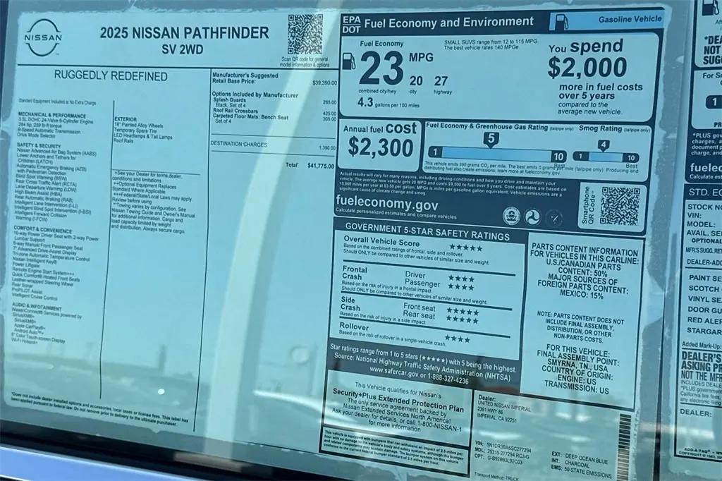 2025 Nissan Pathfinder SV photo 27