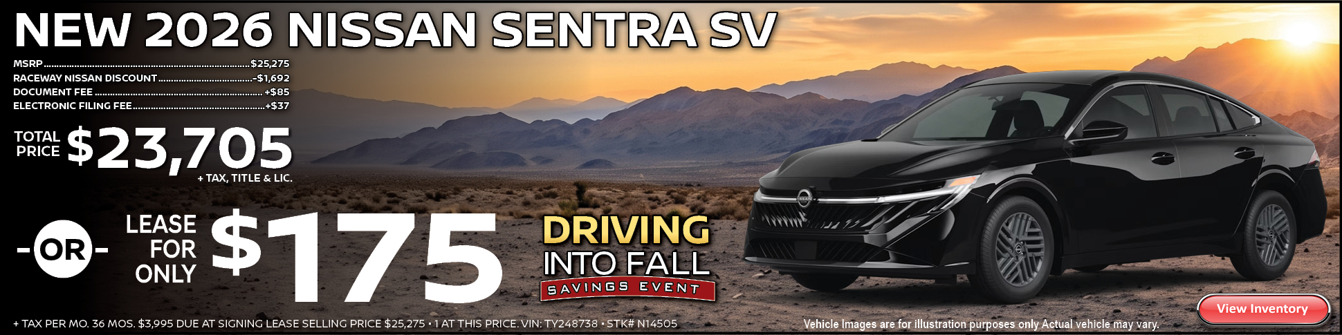 New 2026 Nissan Sentra SV