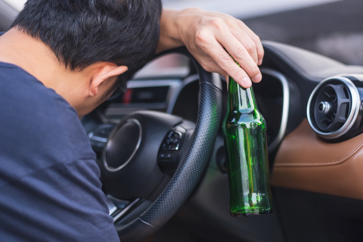 Drunk Driver Asleep Behind Wheel