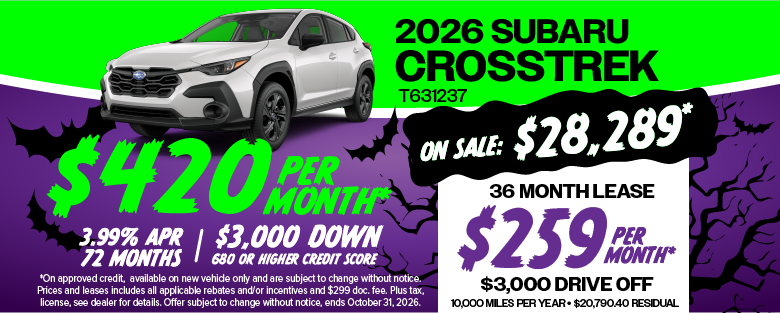 2026 Subaru Crosstrek on sale