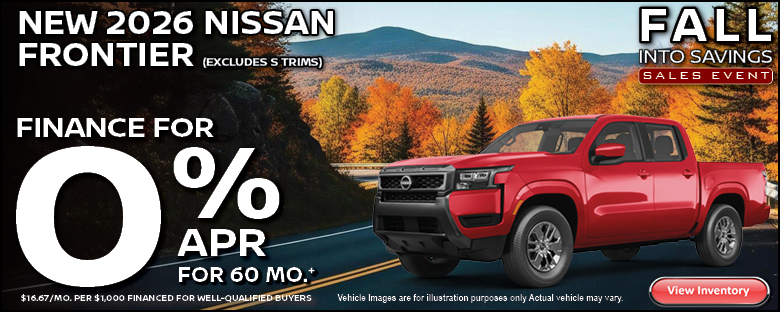 2026 Nissan Frontier Finance Offer (Excludes S Trim)