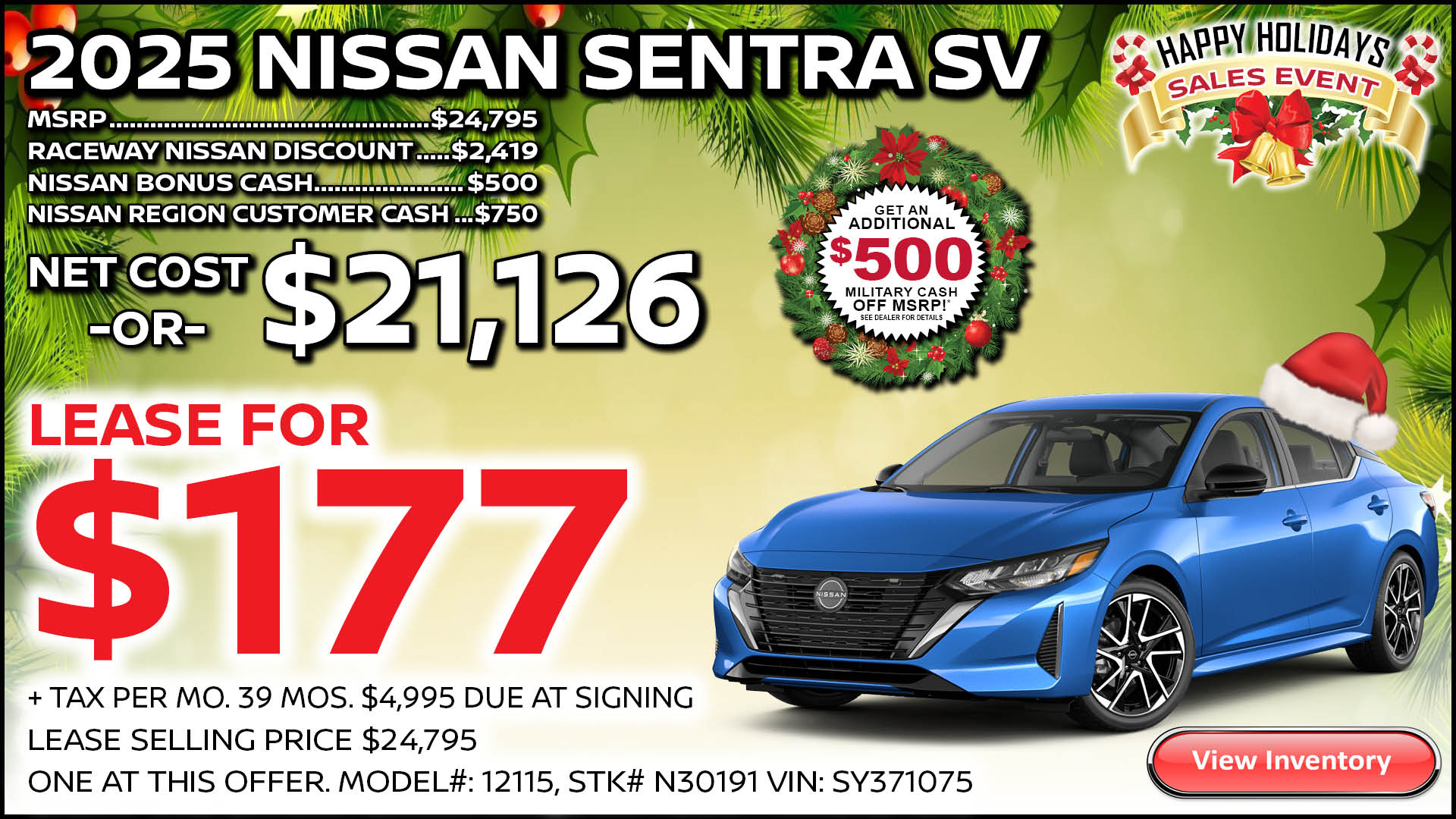 2025 Nissan Sentra SV in Riverside, CA