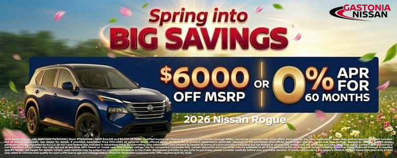Gastonia Nissan April Incentives