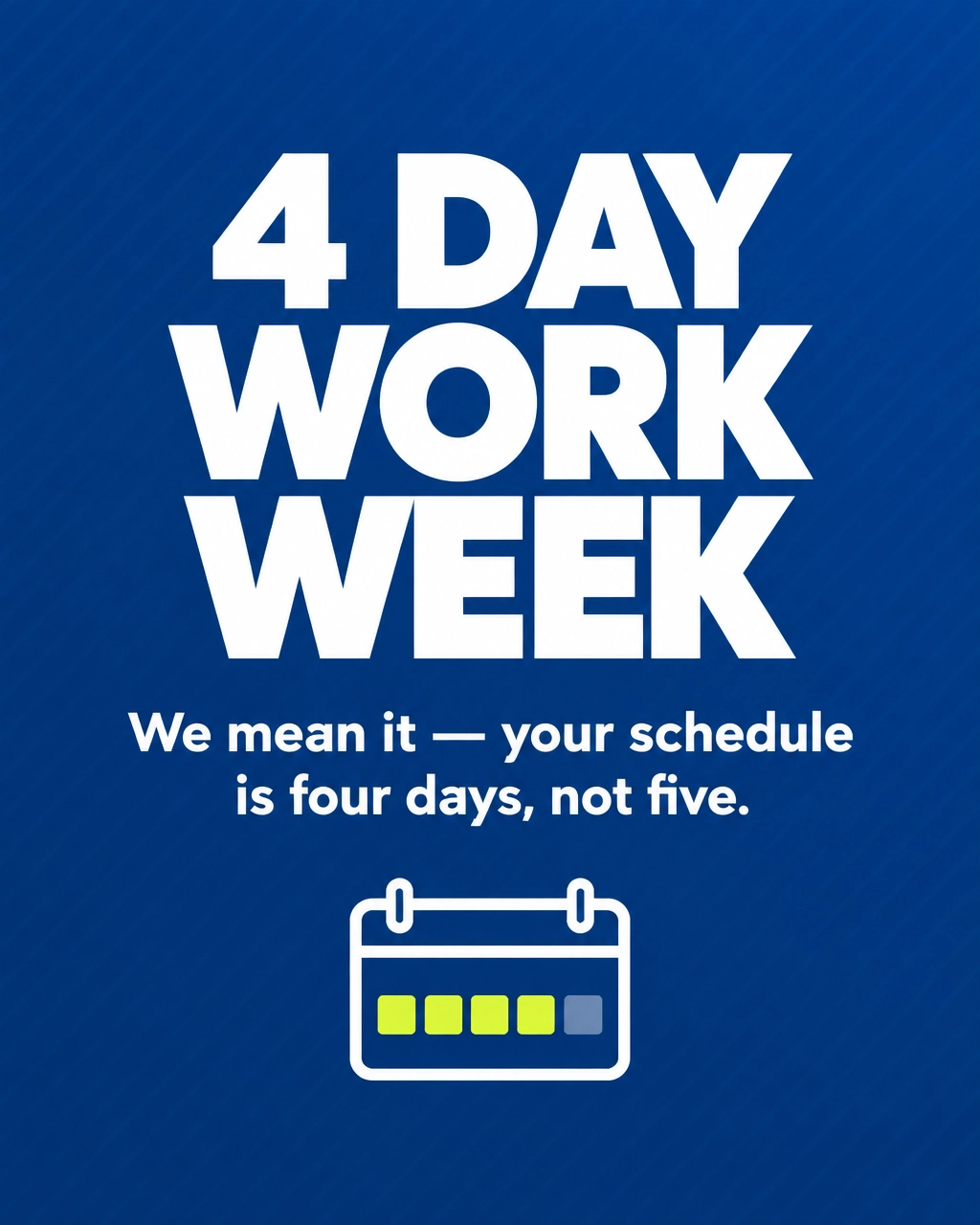 Work Life Balance is a Priority! 