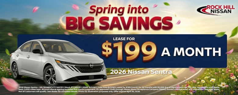 Rock Hill Nissan April Incentive
