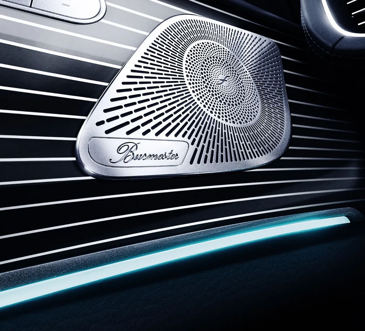 Burmester surround sound speaker detail in the Mercedes-Benz GLE