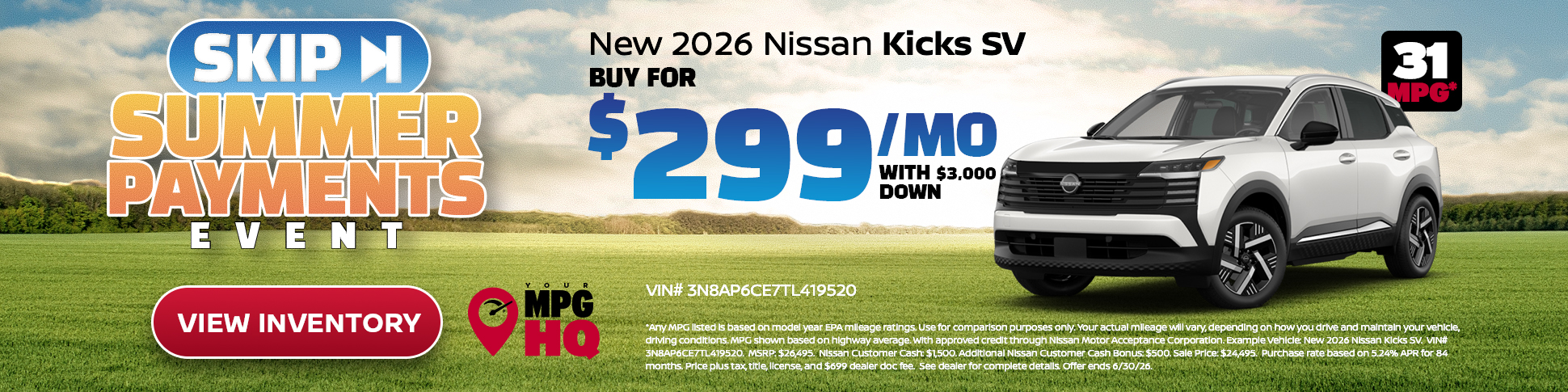 New 2026 Nissan Kicks