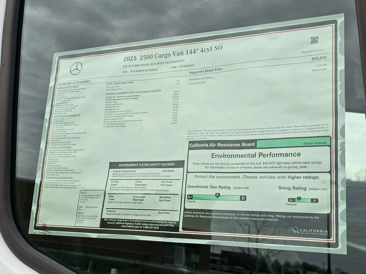 2025 Mercedes-Benz Sprinter Cargo Van Base - Photo 25