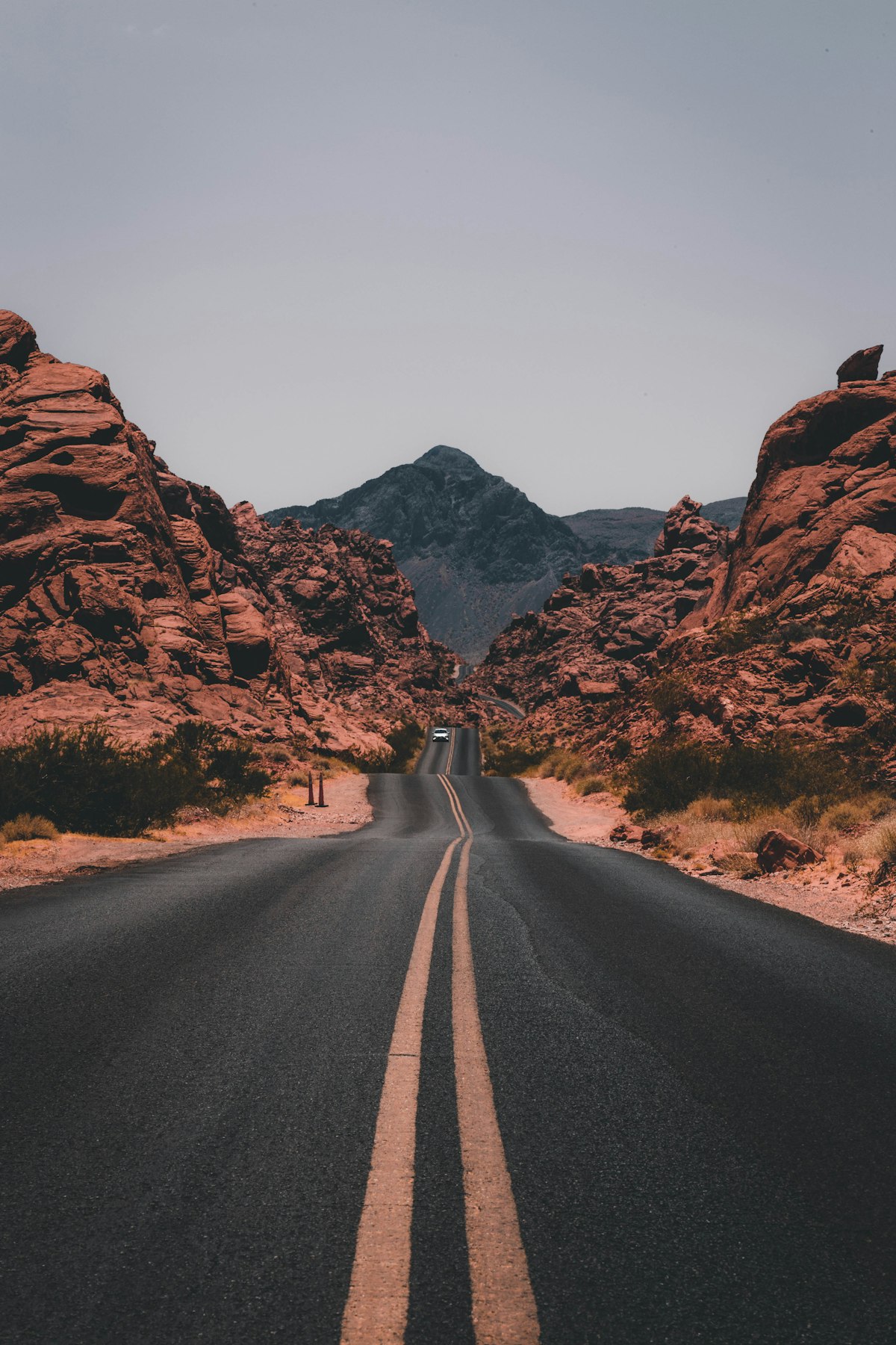 California highway near Bakersfield at golden hour