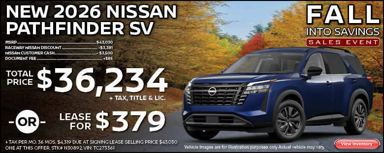 New 2026 Nissan Pathfinder Lease Offer