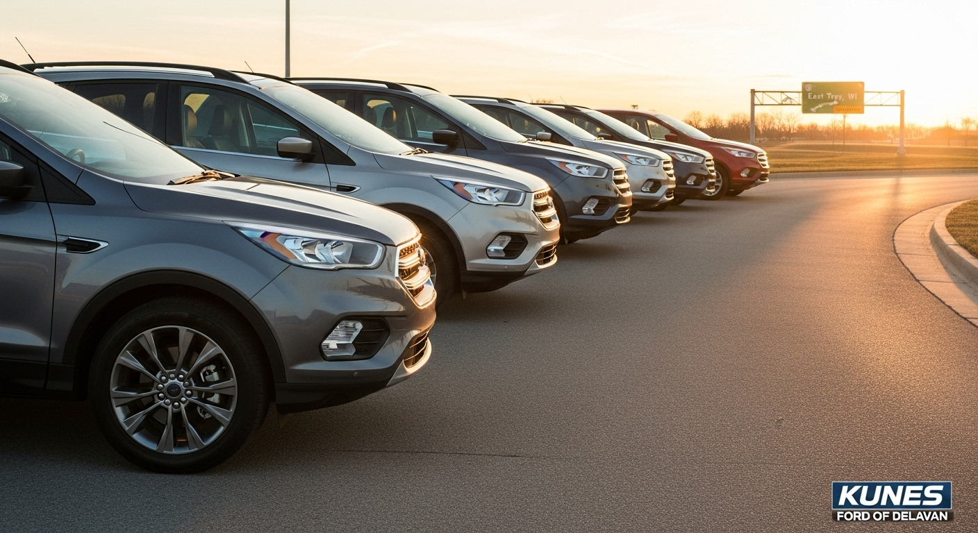 Explore the diverse range of Ford Escape trim levels available near East Troy, WI. At Kunes Ford of Delavan, we offer a comprehensive selection of trims to suit every driver's needs and preferences. Whether you're looking for advanced technology, enhanced comfort, or superior performance, the Ford Escape has a trim level for you.