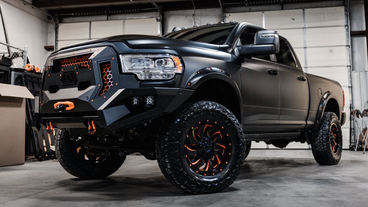 Custom RAM 1500 Longhorn Exterior Driver Side Lower Front Profile