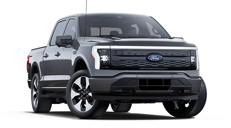 image of grey ford f-150 lightning platinum