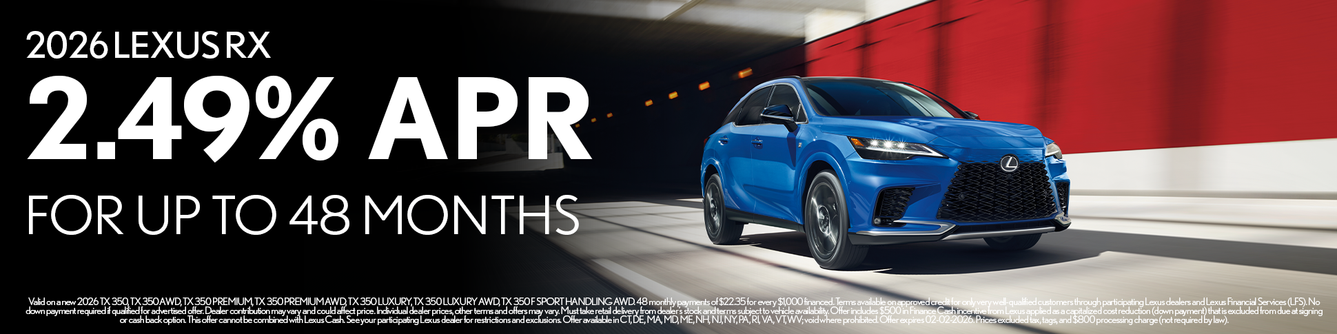New 2026 Lexus RX