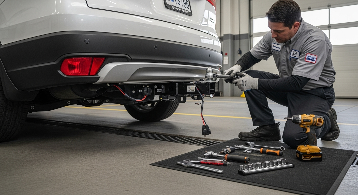 Discover top-notch Honda trailer hitch installation services in New Canton, IL, provided by Kunes Honda of Quincy. Our expert team ensures a seamless and secure installation process, enhancing your vehicle's towing capabilities with quality and reliability.