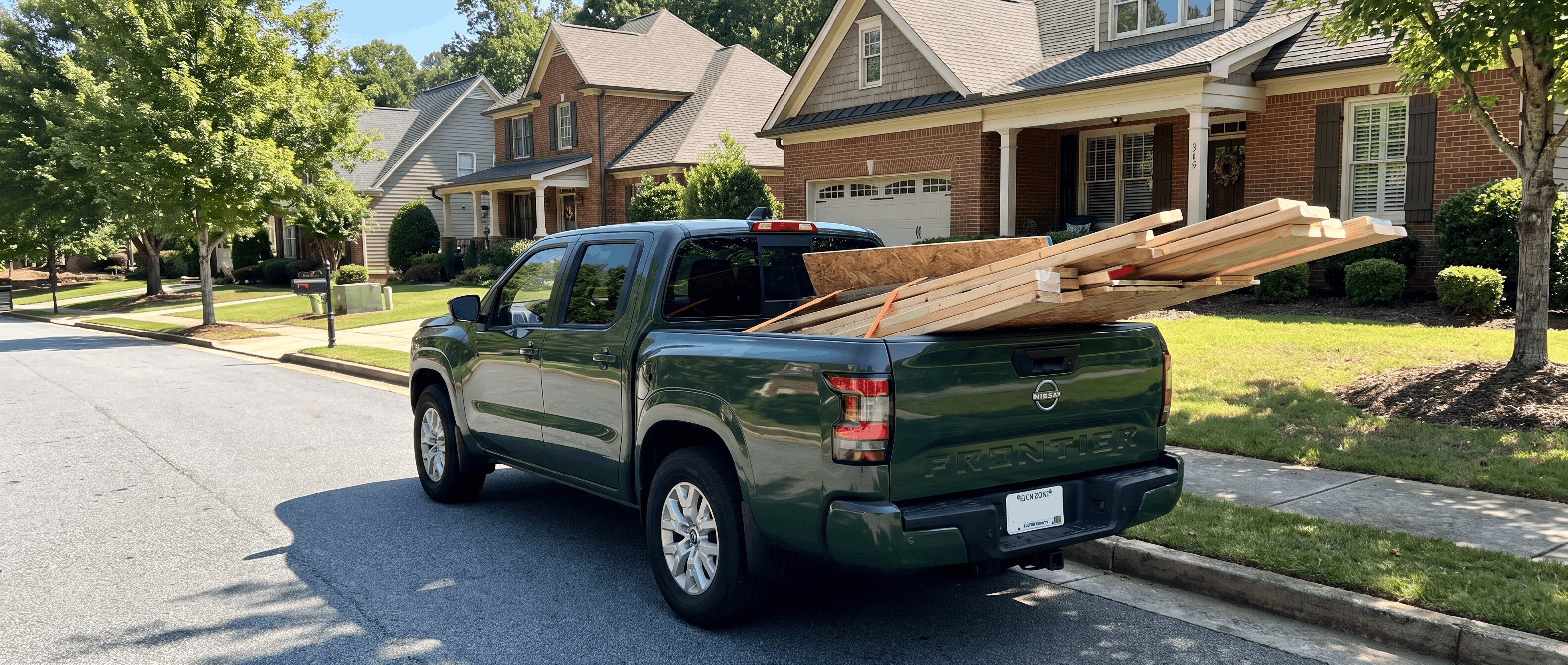 2026 Nissan Frontier crew cab loaded for a weekend project in Roswell Georgia