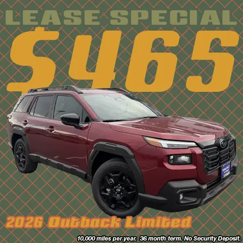 Lease this 2026 Subaru Outback Limited at Twin Falls Subaru this September.