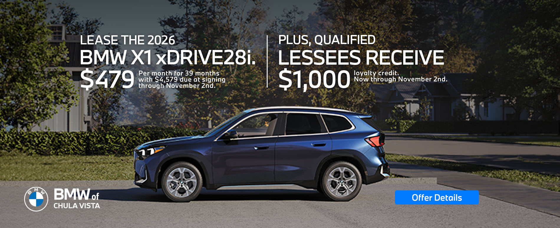 Lease the 2026 BMW X1 xDrive28i