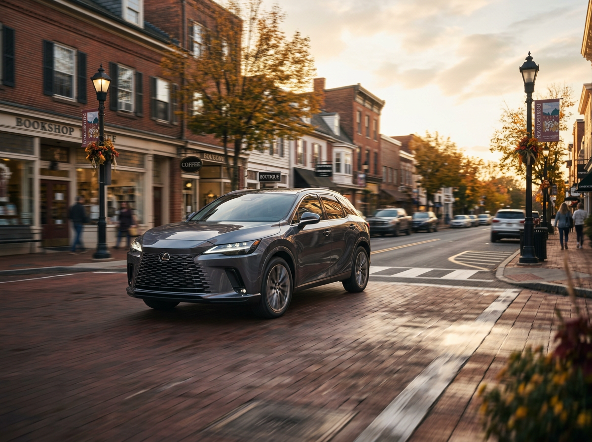 Lexus RX driving through Doylestown, PA
