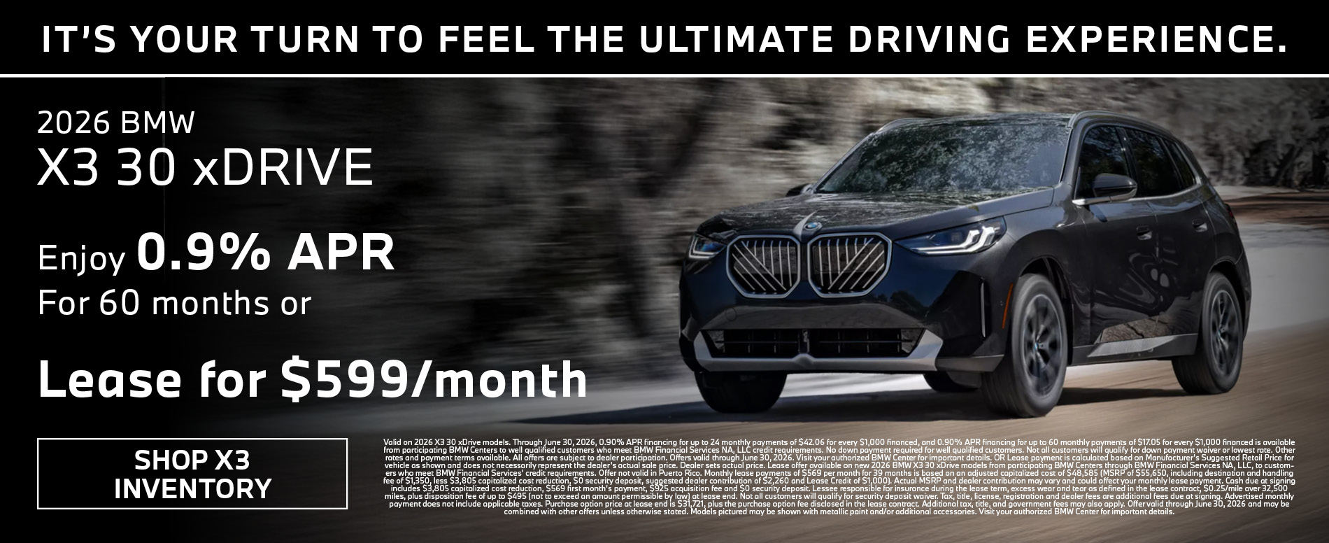 2026 BMW X3 30 xDrive
