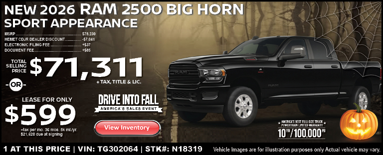 New 2026 RAM 2500 Big Horn
