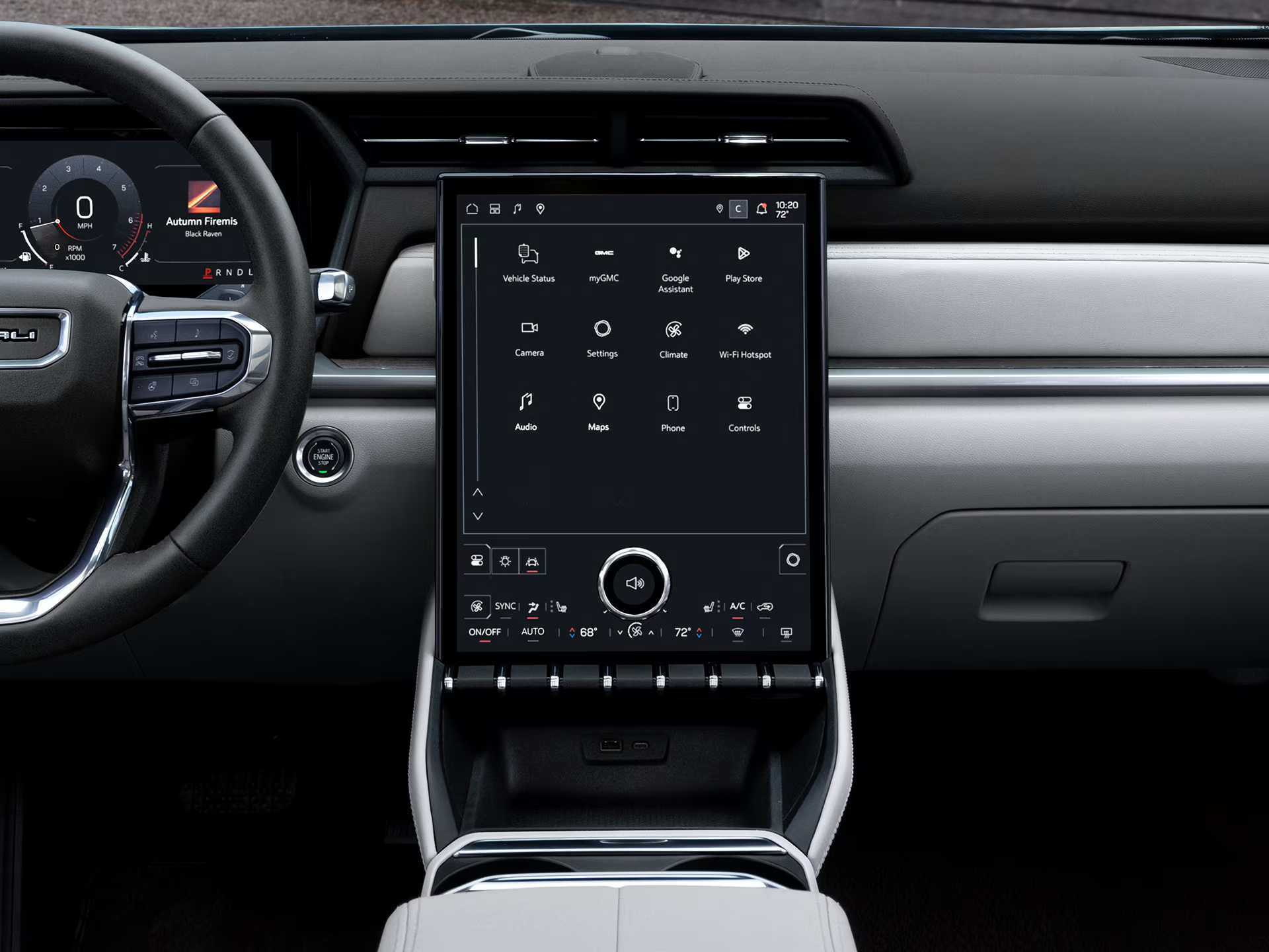 GMC Terrain Denali dashboard with the 15-inch touchscreen and digital driver display