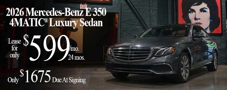 2026 Mercedes-Benz E 350 parked in Tom Masano, Inc., a Mercedes-Benz dealer in Berks County, PA