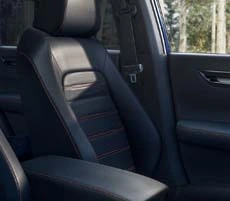 leather-trimmed seating