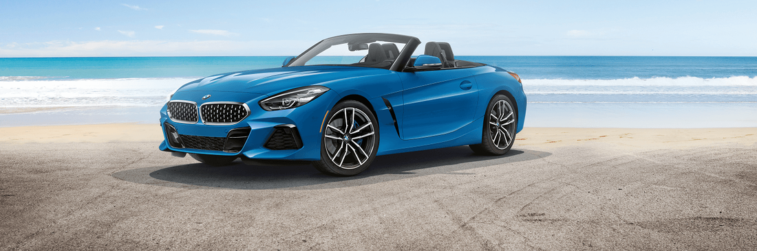 2020 BMW Z4 driving on a scenic road