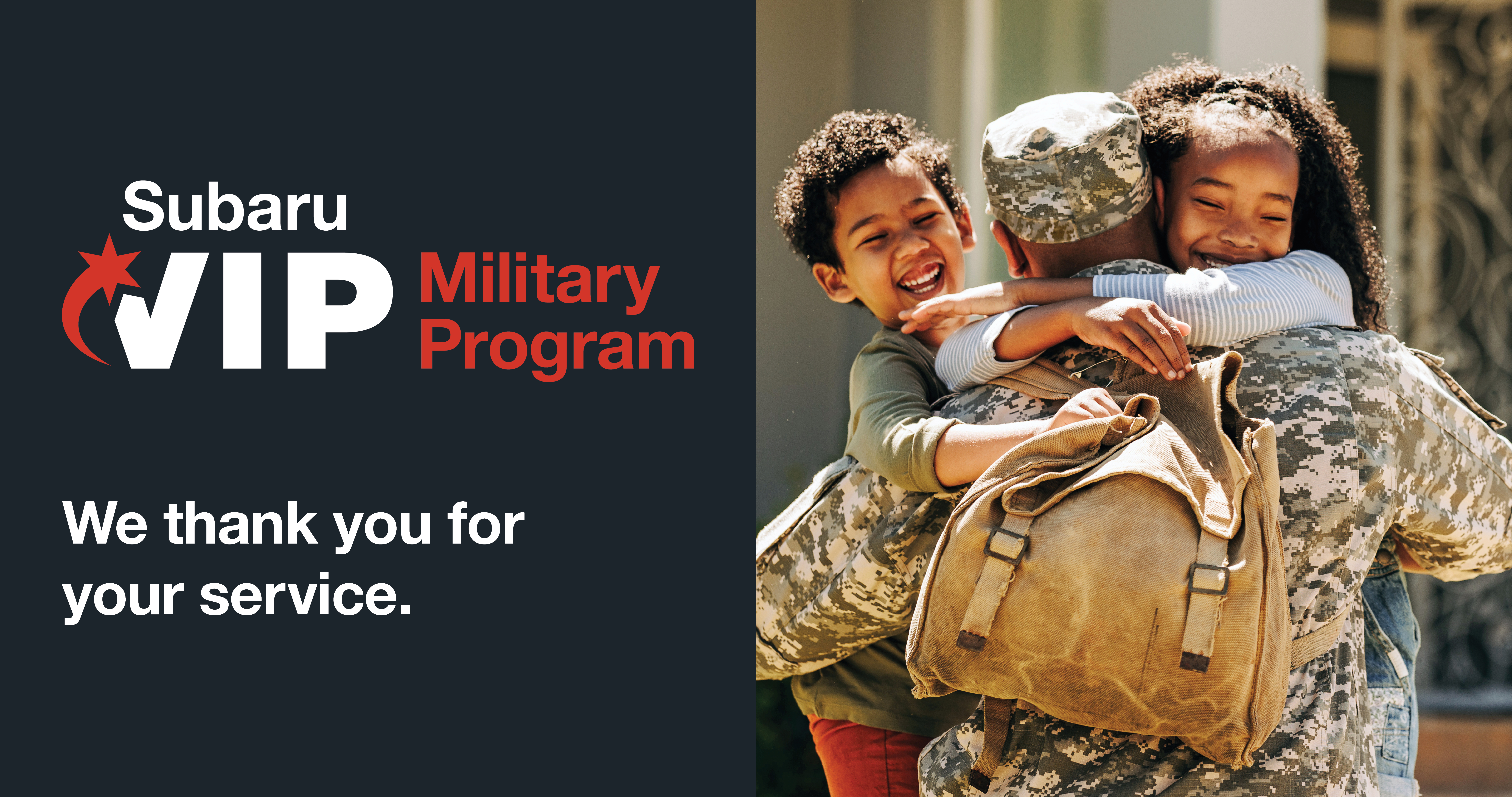 Military Discount Program logo.  Subaru SALUTES Your Service!