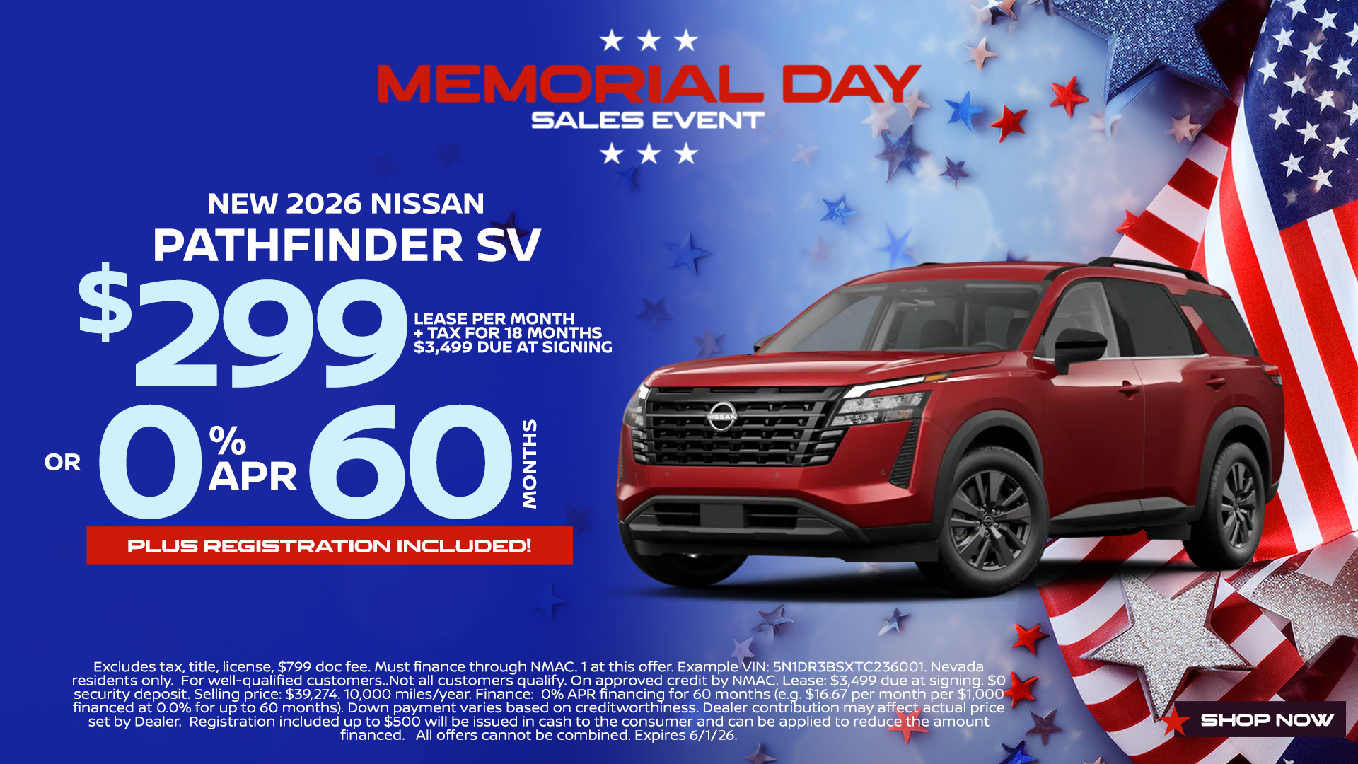 New 2026 Pathfinder SV