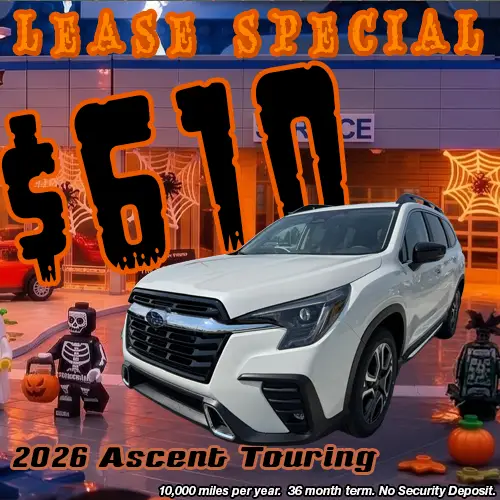 Lease this 2026 Subaru Ascent Touring (7-Passenger) for only $610/mo at Twin Falls Subaru this October.