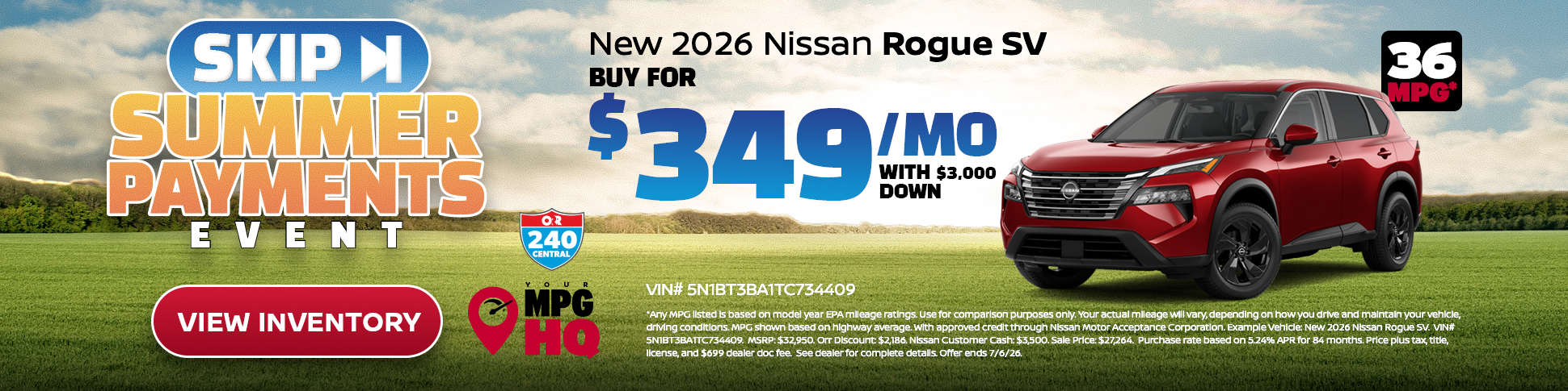 New 2026 Nissan Rogue SV
