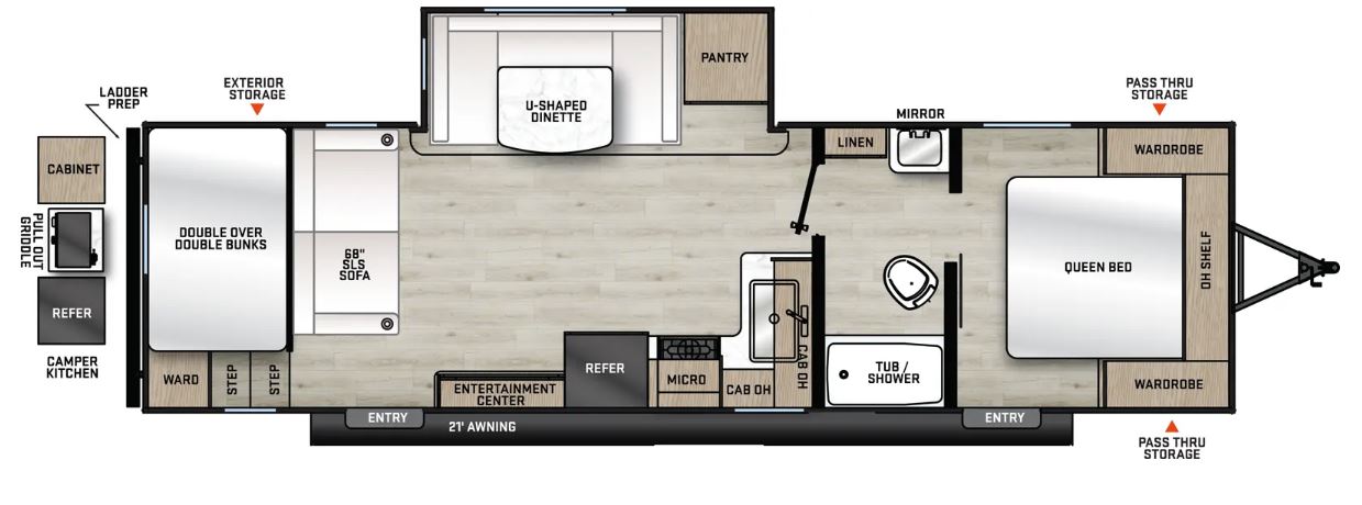 Coachmen's Catalina Series 8 Travel Trailer 271DBS interior layout