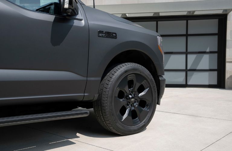 Black 2024 Ford F-150 Lightning Platinum Black Edition Badge, Wheels and Running Boards