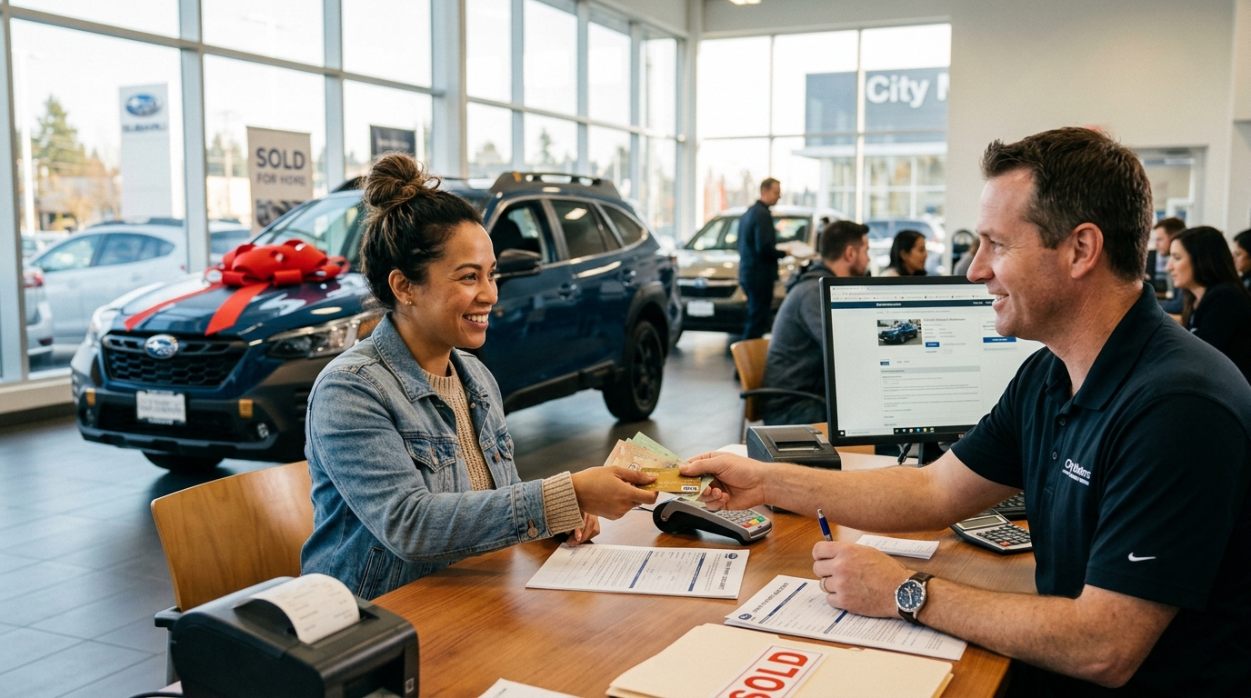 Down payment on a car
