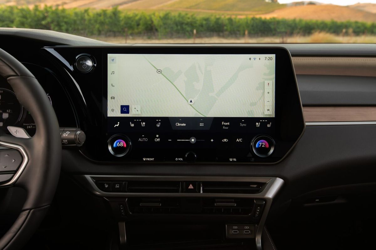 2026 Lexus RX interior cockpit and touchscreen