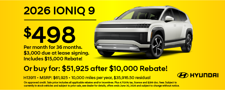 Hyundai IONIQ 9 on sale