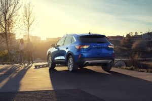 rear view of a blue 2020 Ford Escape