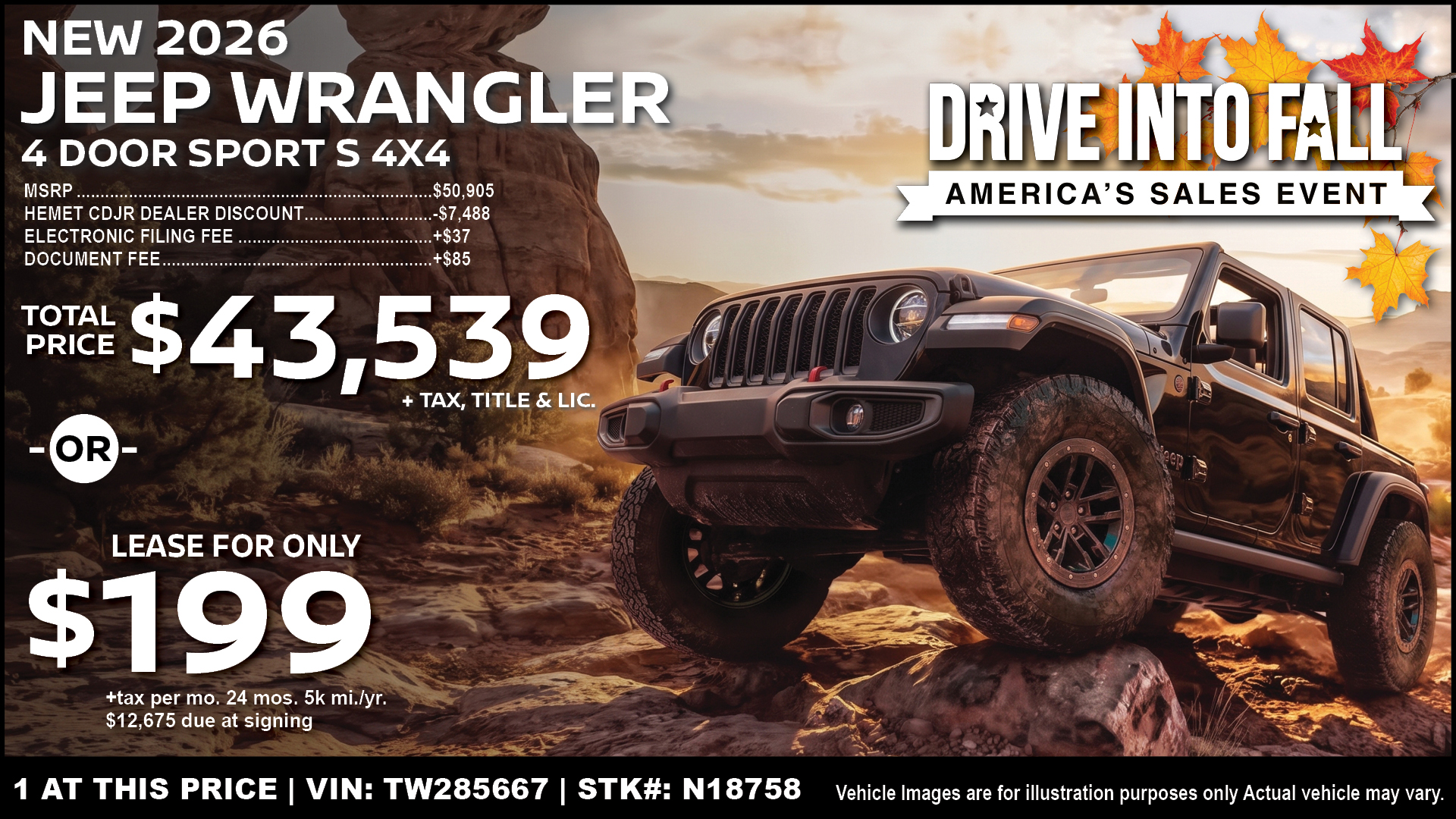 new 2026 jeep wrangler 4 door sport s 4x4