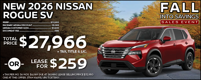 New 2026 Nissan Rogue SV