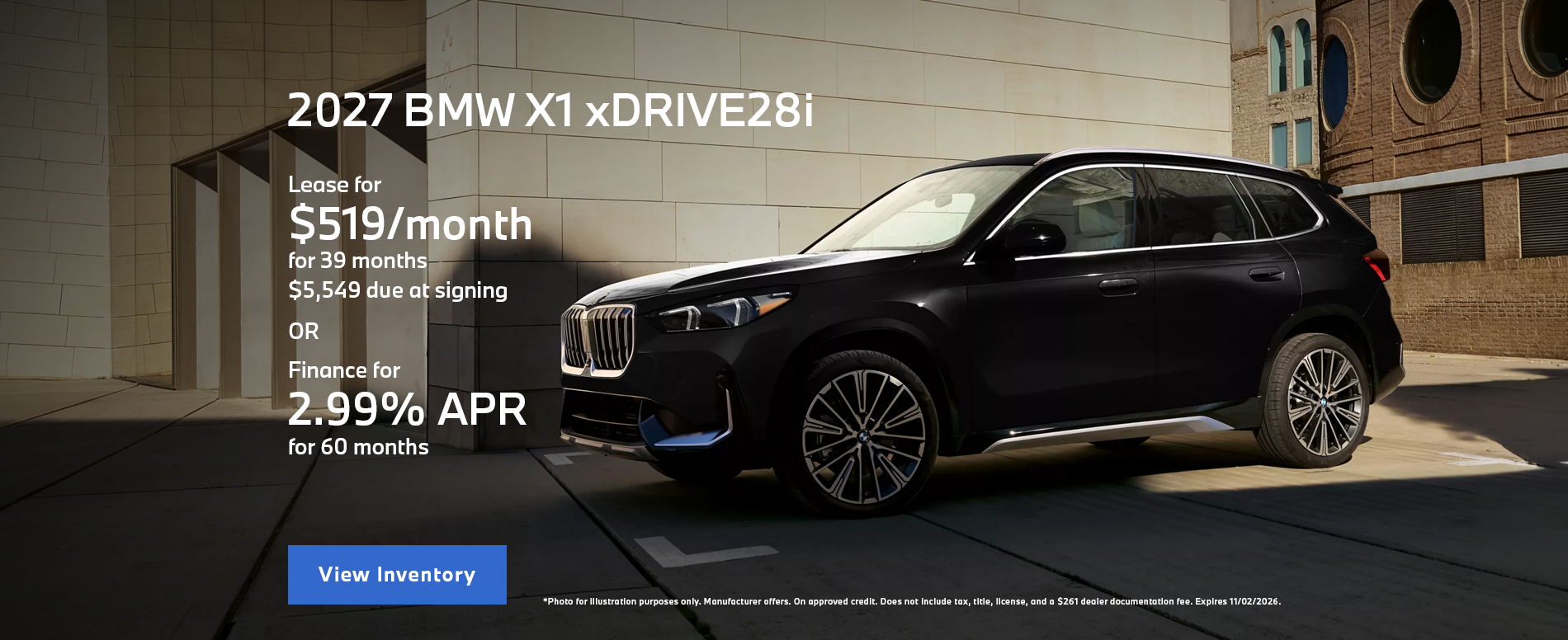 2027 BMW X1 xDRIVE28i Offer