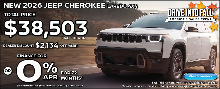 new 2026 Jeep CHEROKEE lAREDO 4x4